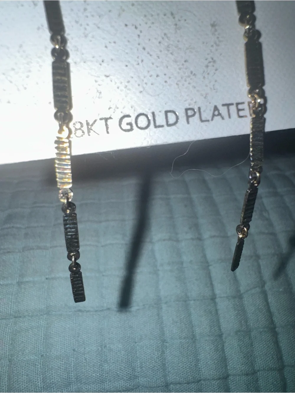 Argento Vivo 18K gold-plated sterling silver textured linear drop earrings